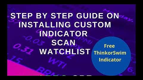Step by Step Guide for Custom Indicator Scanner and Watch List Installation