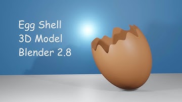 3D Model Egg Shell Blender