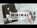 NEW MINIMAL PLANNER SETUP! Cloth & Paper Personal Size Black Leather Agenda | Unboxing, Setup, Flip