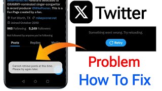 Twitter(x) server down  || X account problem today || something went wrong problem