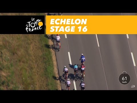 Echelon in the peloton - Stage 16 - Tour de France 2017