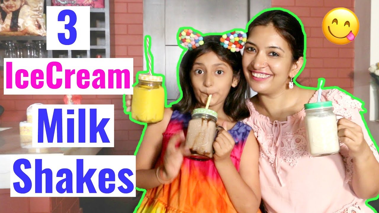 MyMissAnand & Her Top 3 Ice-Cream MilkShakes Recipes | CookWithNisha | Cook With Nisha