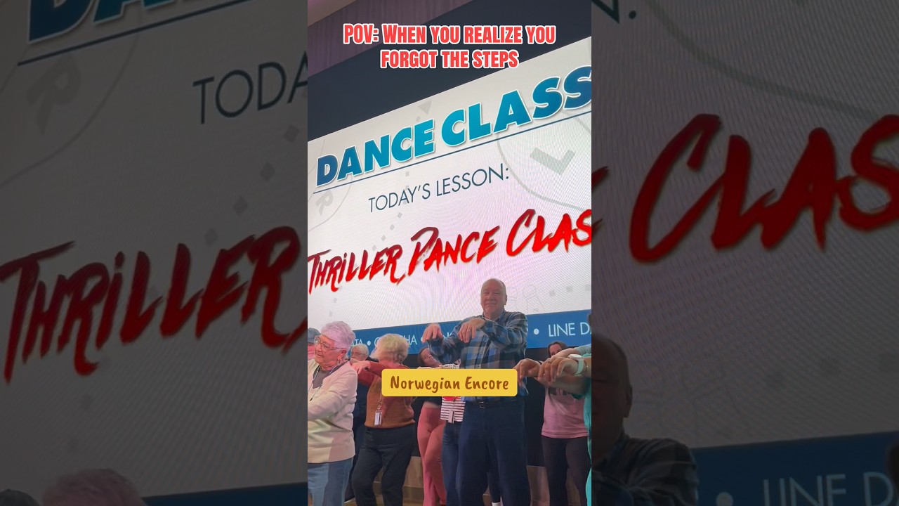 Thriller Dance Lessons On Norwegian Encore #travel #cruise #dance #music #michaeljackson ￼