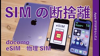 docomoの「eSIM」→物理SIMに変更・iPhone/iPadのSIM断捨離も！