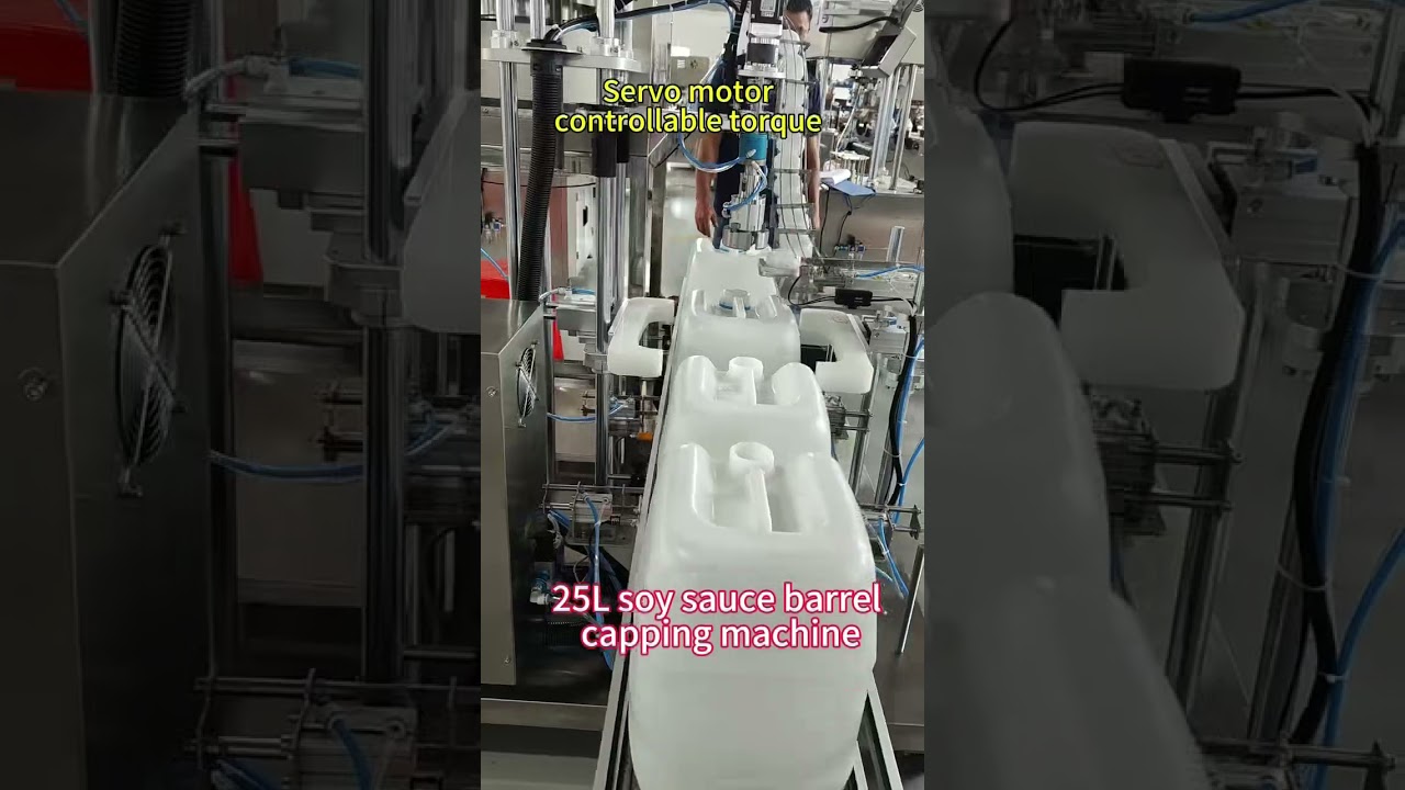 25L soy sauce barrels capping machine. 