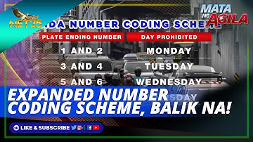 Expanded Number Coding para sa face to face classes, ibinalik; Mga lugar na saklaw, pinalawak