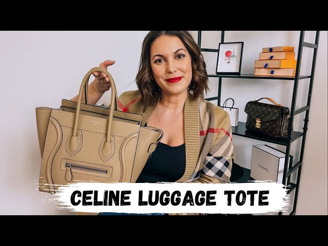 CÉLINE Bicolor Luggage Bag Grainy Leather Nano