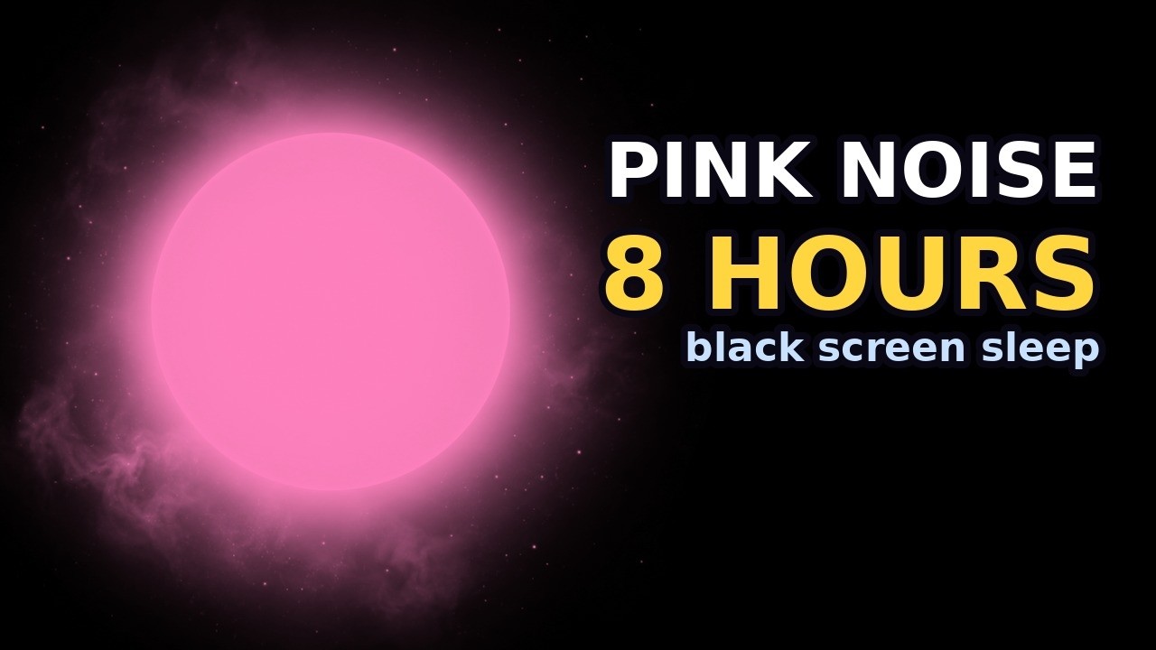 Can't Sleep? 8 Hours Pink Noise Black Screen | Proven Sleep Aid, Tinnitus Masking