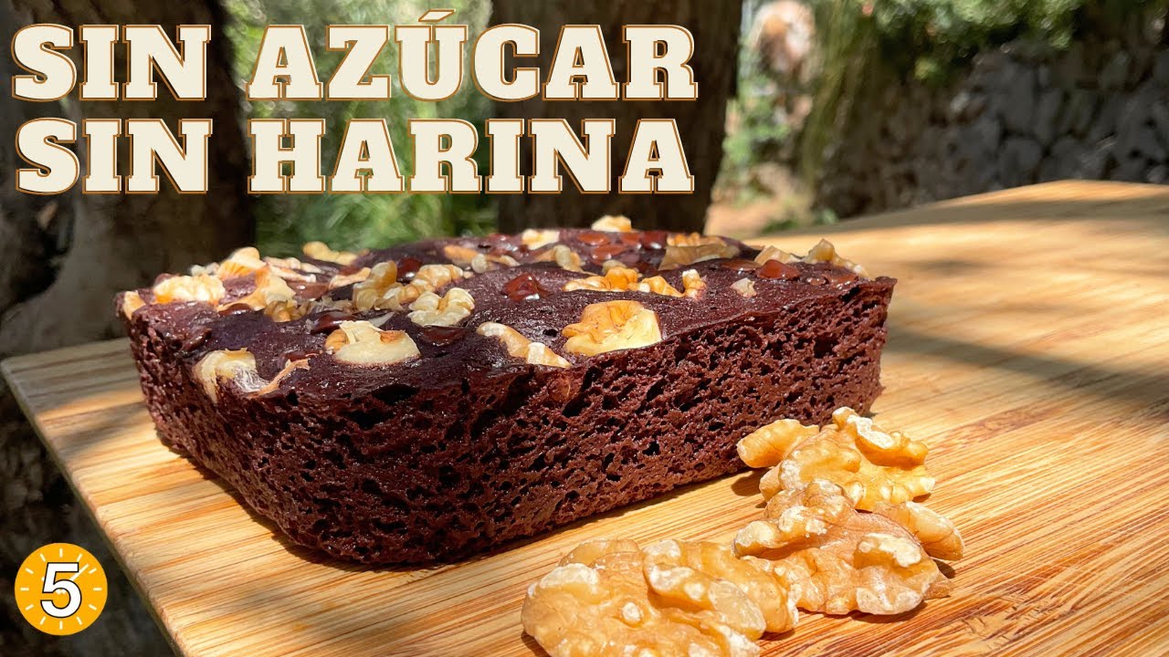 BROWNIE SIN HARINA, SIN AZÚCAR Y SIN HORNO en 5 Minutos 😃 - Recetas de Guille en 5 Minutos
