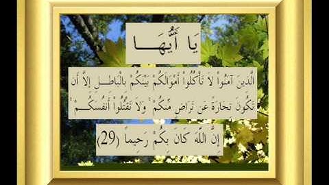 القران الكريم سورة النساء الأية 29.wmv