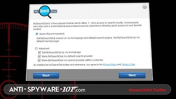 Uninstall MySearchDial Toolbar