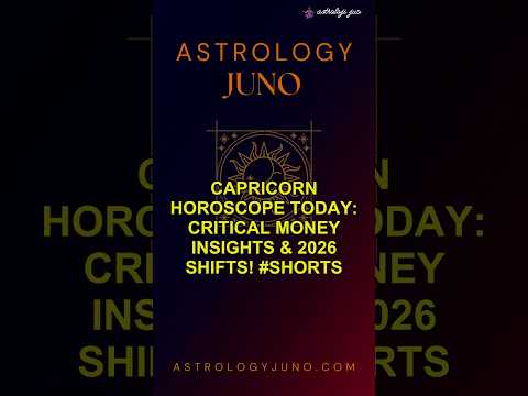 Capricorn Horoscope Today: Critical Money Insights & 2026 Shifts! #Shorts