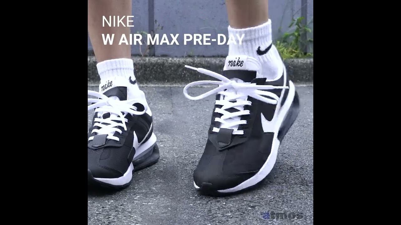 NIKE W AIR MAX PRE-DAY BLACK/WHITE-METALLIC SILVER 22FA-I
