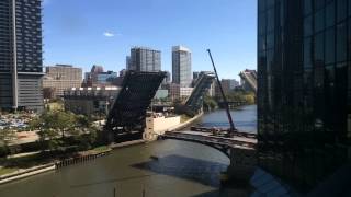Chicago River Van Buren St Bridge Time-Lapse