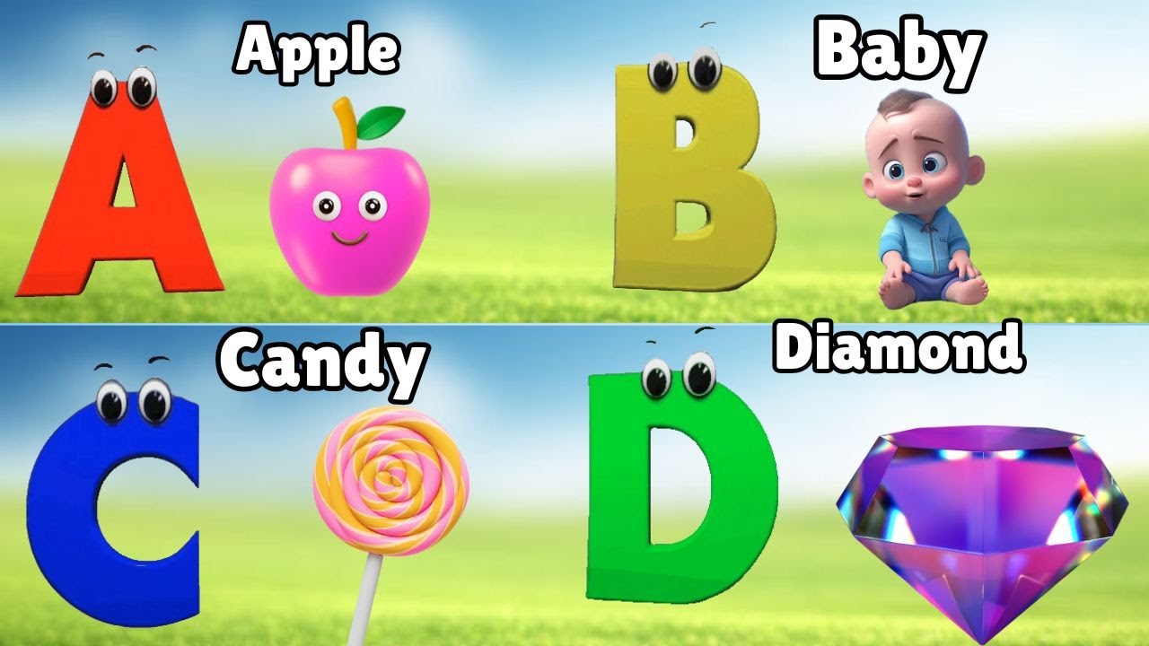 Phonics Song | ABCD Rhymes for Children | A is for Apple | ABC Alphabet ...