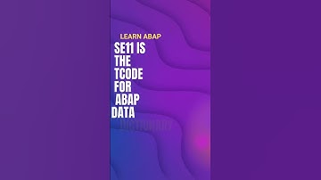 SAP ABAP data dictionary