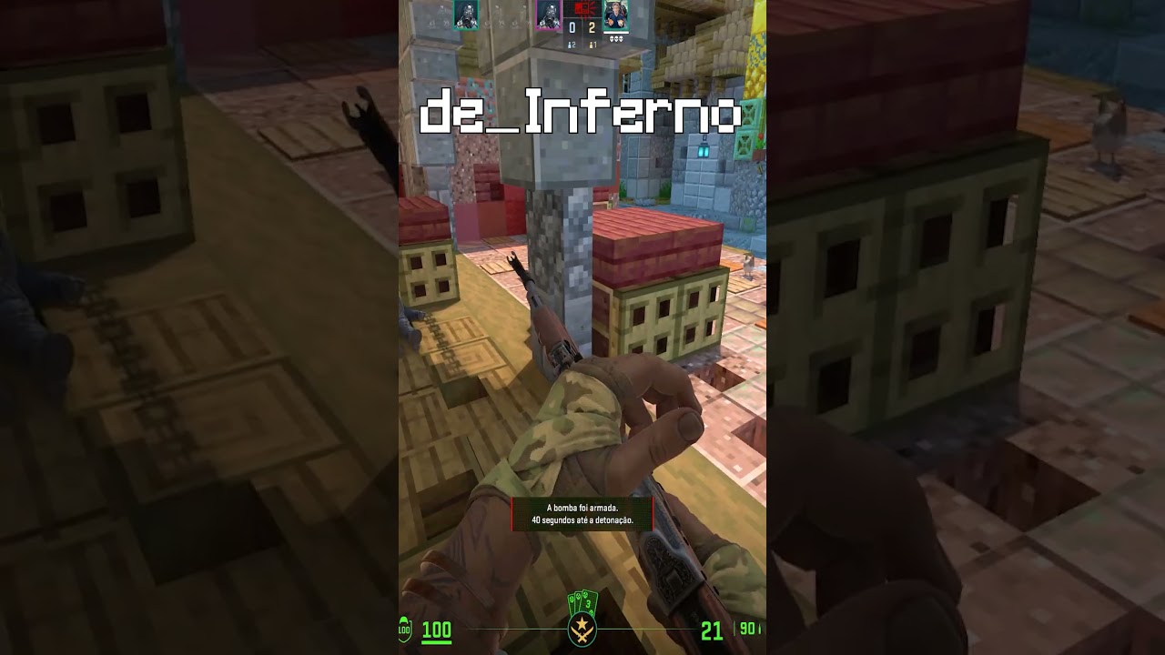 Minecraft + Counter Strike2! #shorts  #csgo #cs2