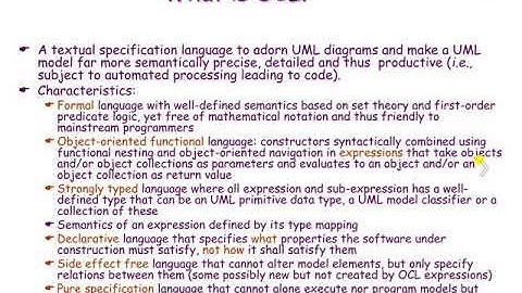 UML Object Constraint Language (Object Oriented System Design)