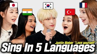 Korean Try to Sing in Hardest Language Around The World l Hindi, French, Japanese, Turkish l 8TURN