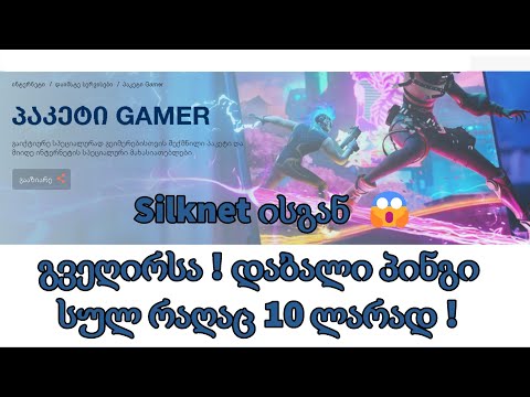 პაკეტი GAMER სილქნეთისგან ! სულ რაღაც 10 ლარად !