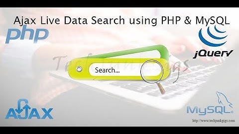 Ajax Live Data Search using PHP and MySQL