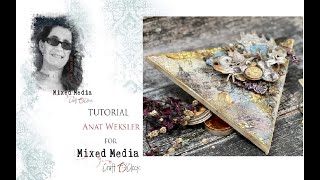 Mixed Media tutorial   Nostalgy Canvas  for Mixed Media Craft O&#39;clock