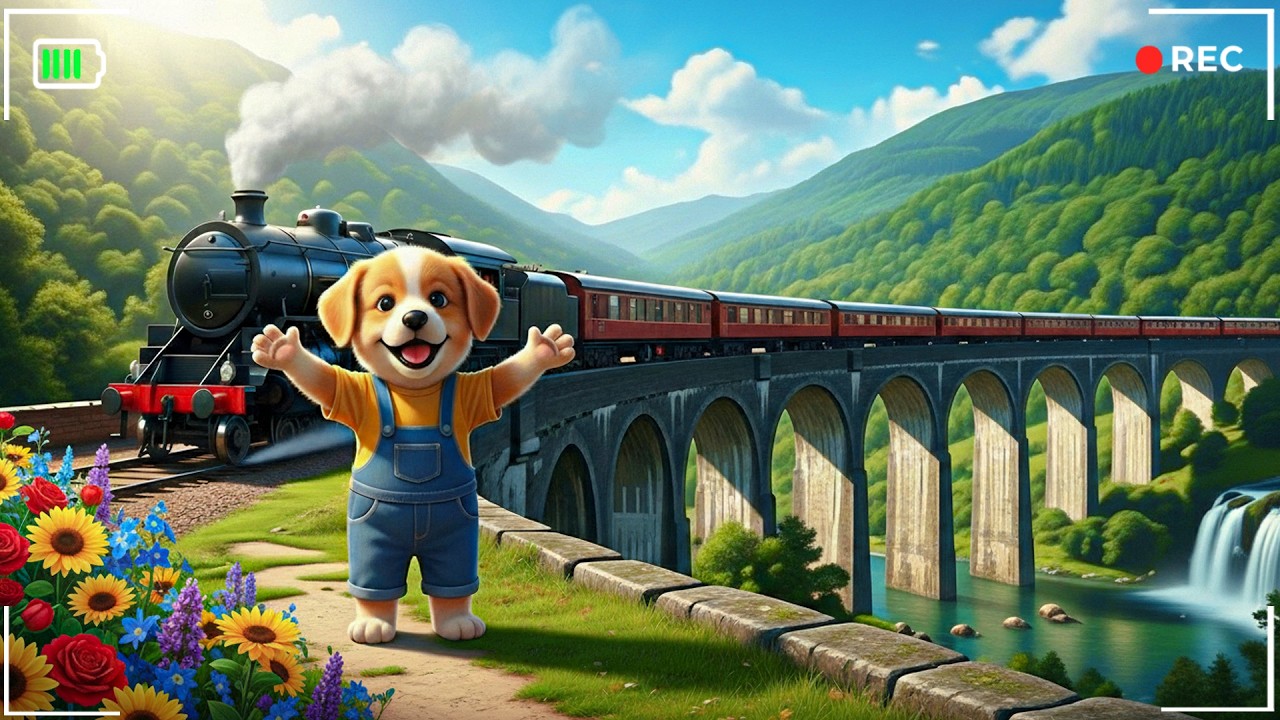 Puppy’s Dream Train Ride 🚂❤️ Mama & Papa’s Special Surprise✨🔥 #dog #trending #cute #ai