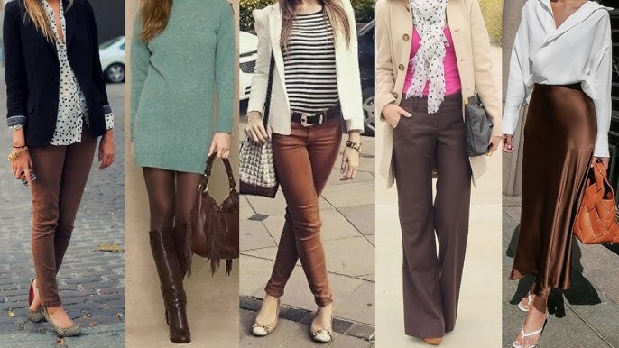 🟤 MODA 2022 MUJER CÓMO COMBINAR ROPA OUTFITS CASUALES Y ELEGANTES