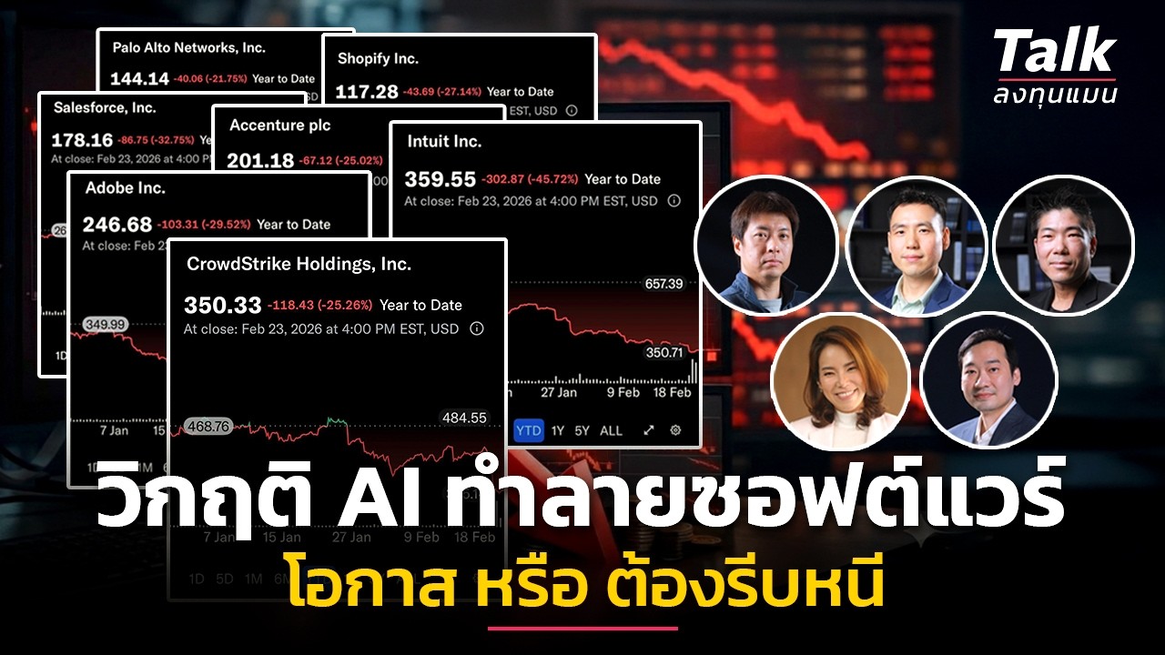 วิกฤติ AI ทำลายหุ้นซอฟต์แวร์ โอกาสทอง หรือ ต้องรีบหนี ? | Talk ลงทุนแมน