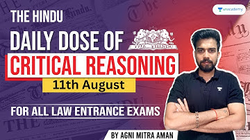 The Hindu : Daily Dose of Critical Reasoning | CLAT | CLAT 2024 | Unacademy CLAT #clat #clat2024