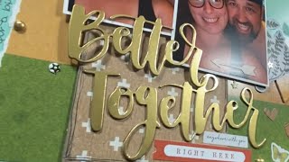Better Together Simple Stories Scrapbook Layout Process Using Kit Cover Page Stretching Your Stash