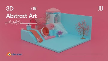 3D Abstract Architecture |Blender Beginner Friendly tutorials | blender 3.0