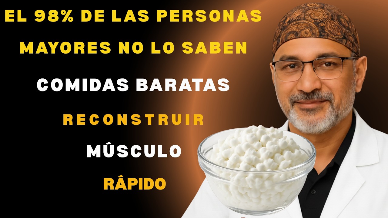 ¿Más de 60? Come estos 7 alimentos baratos y ricos en proteína para ganar músculo rápido
