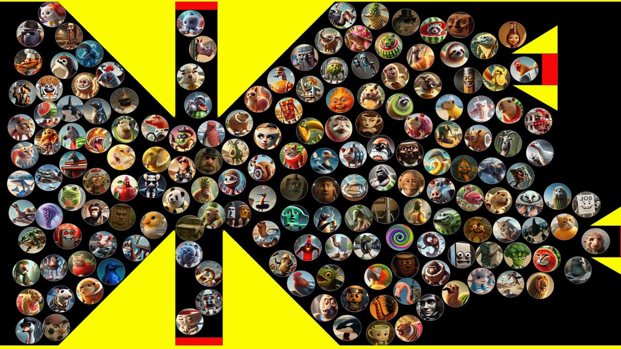 ALL 169 Italian Brainrot Survival Marble Race In Algodoo