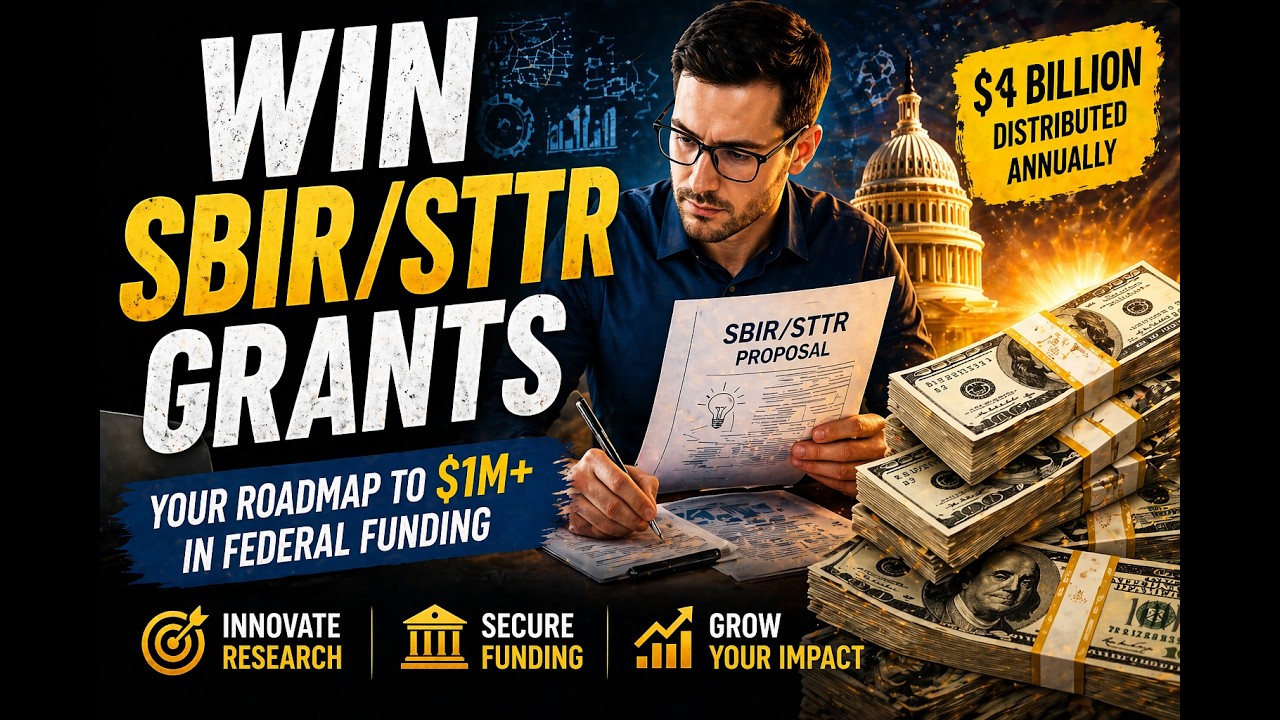Win SBIR/STTR Grants: Your Roadmap to $1M+ in Federal Funding | Step-by-Step Guide
