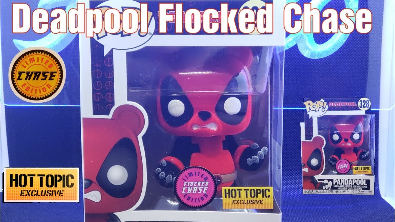 Pandapool Funko Pop Flocked Chase Hot Topic Exclusive Deadpool