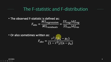 The F-Statistic and F-Distribution