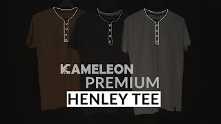 100% Combed Cotton Premium Henley Tee | KAMELEON screenshot 5