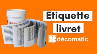 Booklet label - Etiquette livret