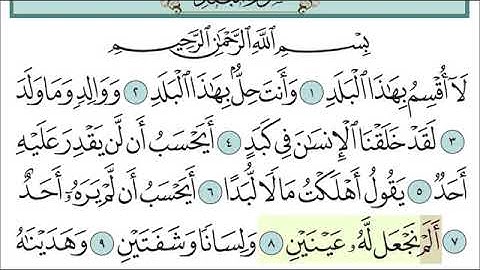 سورة البلد للقارئ خليفه الطنيجي