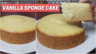 Eggless Vanilla Sponge Cake Without Oven | Sponge Cake in Kadhai | वनीला स्पंज केक घर पर कैसे बनाये