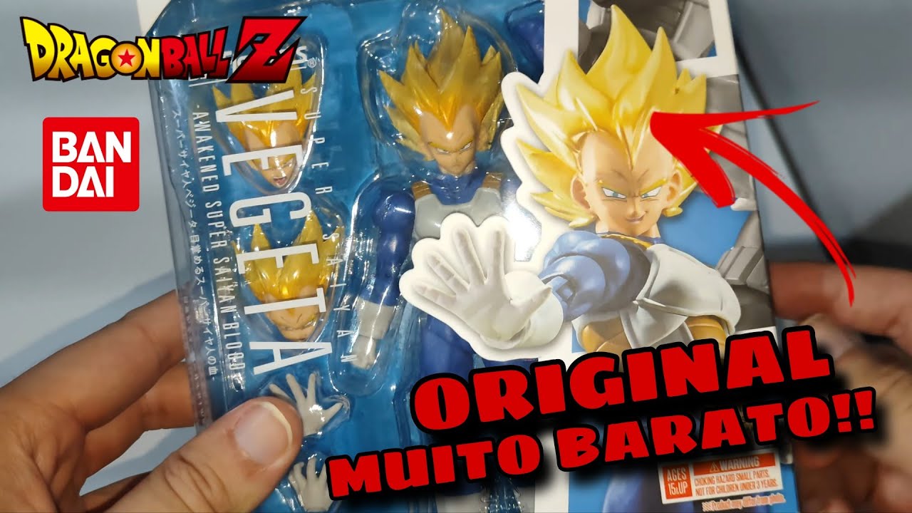 MUITOO BARATO! - Vegeta Awakened super saiyan blood Sh.Figuarts/ Unboxing e Review 