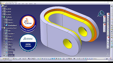 How to create a simple mechanical part using CATIA Generative Shape Design and Part Design 144