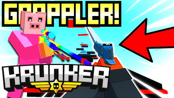 Krunker PLAYING The *NEW* GRAPPLER GUN PARKOUR... Free KR Reward!