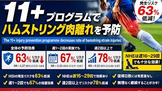 11+傷害予防プログラムは男子大学生サッカー選手におけるハムストリング肉離れ発生率を低下させる