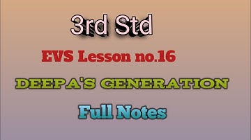 3rd Std /  EVS Lesson no.16 /  Deepa