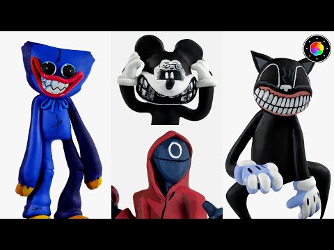 CREANDO TODOS los MODS de FNF (Huggy Wuggy, Cartoon Cat, Mickey Mouse y) Plastilina #9 | PlastiVerse