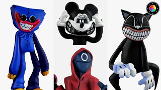 CREANDO TODOS los MODS de FNF (Huggy Wuggy, Cartoon Cat, Mickey Mouse y) Plastilina #9 | PlastiVerse