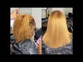 Double Process Blonde & Silk Press On Natural Hair | Curls Intact !!!