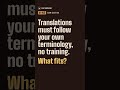 AI-103 exam question: translations must follow your own terminology, no training. What fits? #AI103